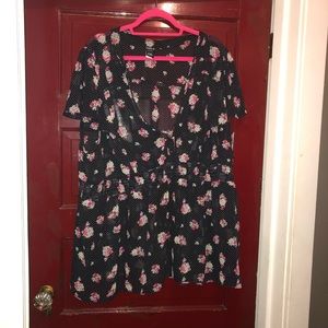 Torrid flower print blouse
